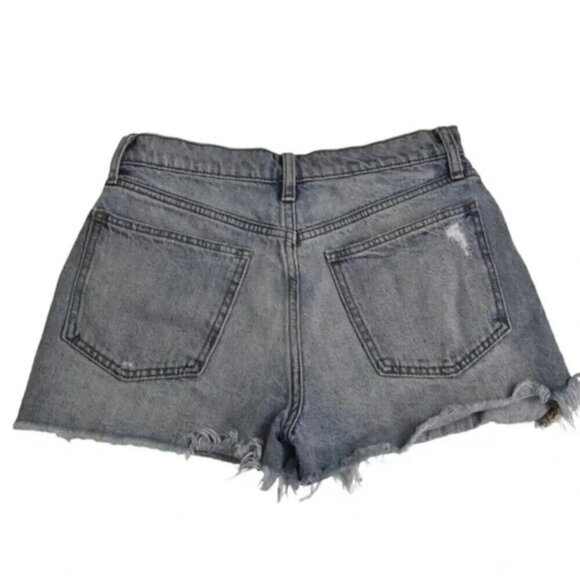 Gap  Jean Shorts Distressed Cutoffs High Rise Light Wash Size 25 - Picture 4 of 10
